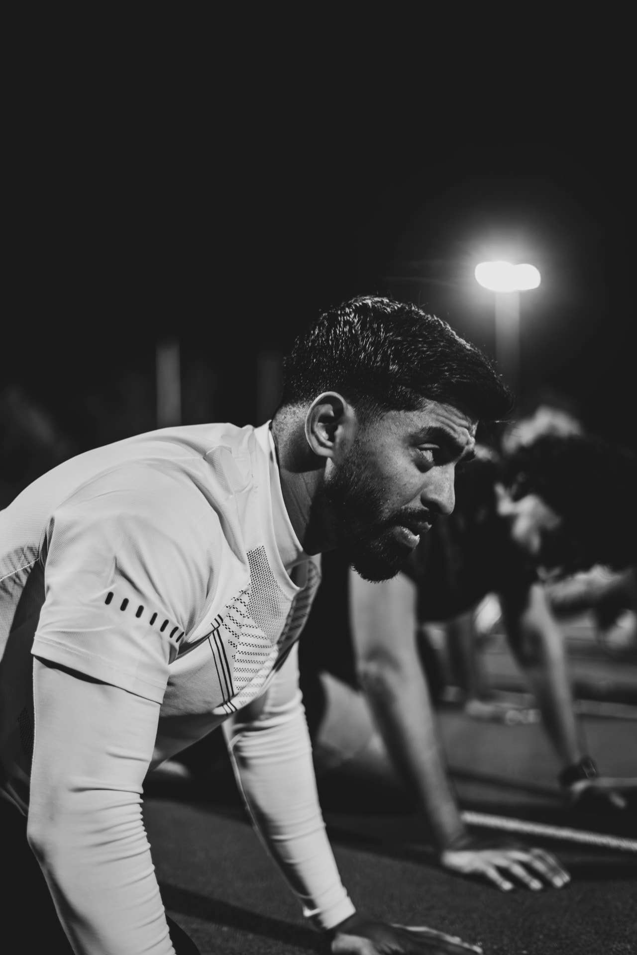 Member focused before the next effort